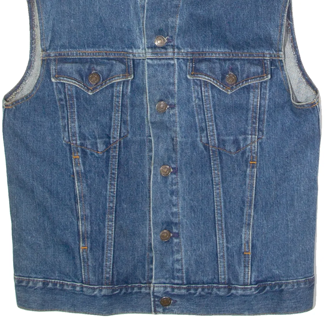 LEVI'S Mens Denim Waistcoat Blue S