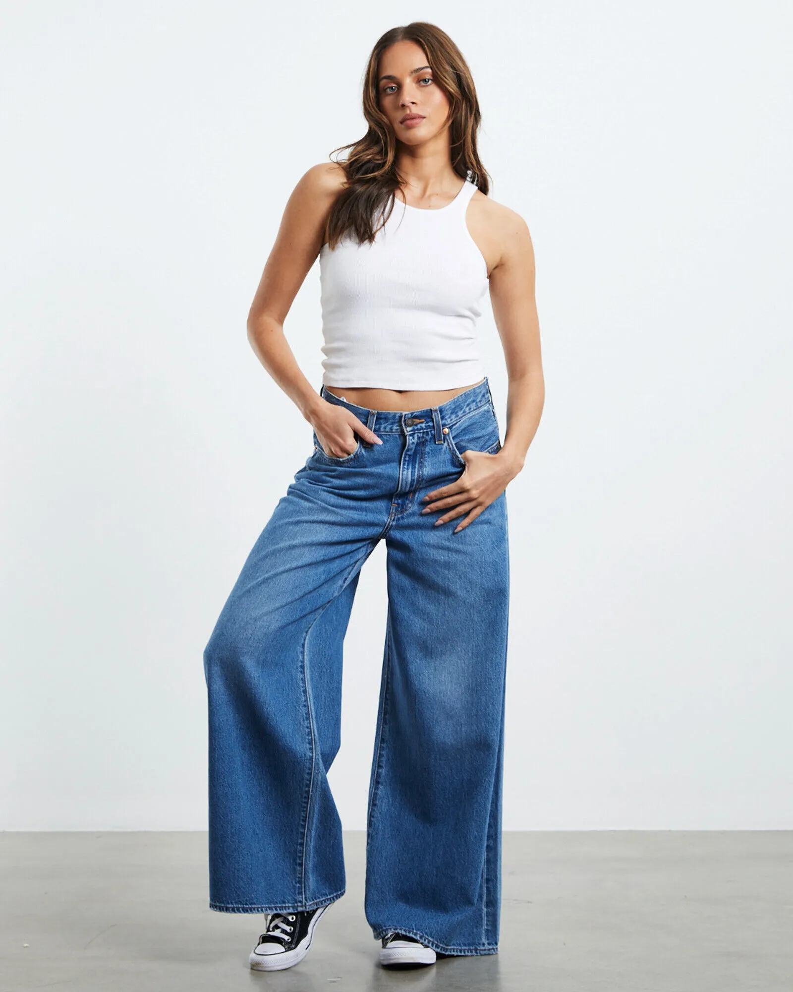 Levis XL Flood Jeans Medium Indigo Worn In