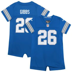 Lids Newborn & Infant Nike Jahmyr Gibbs Blue Detroit Lions Game Romper Jersey