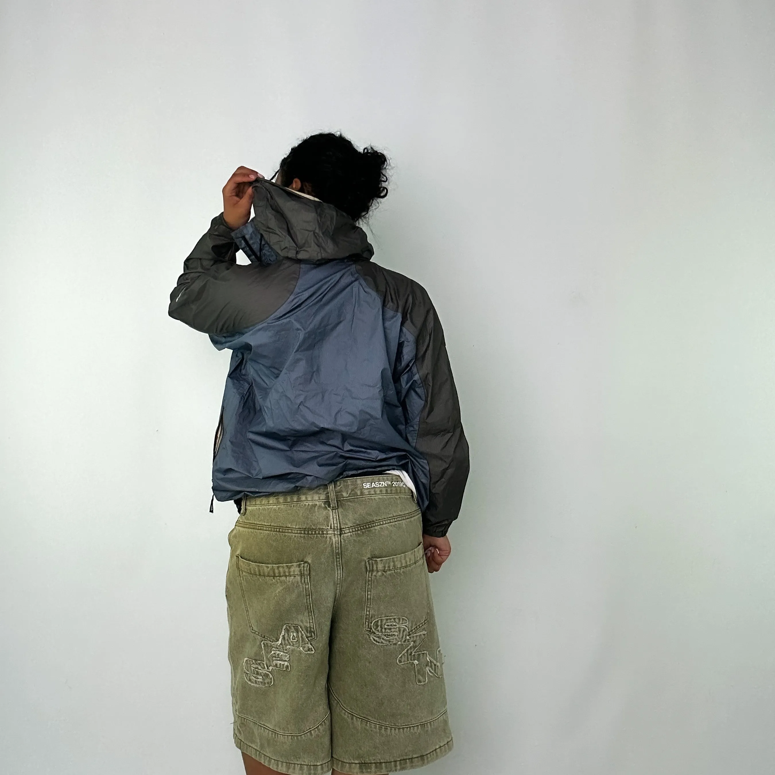 Light Blue 90s Montbell Light Rain Jacket (M)