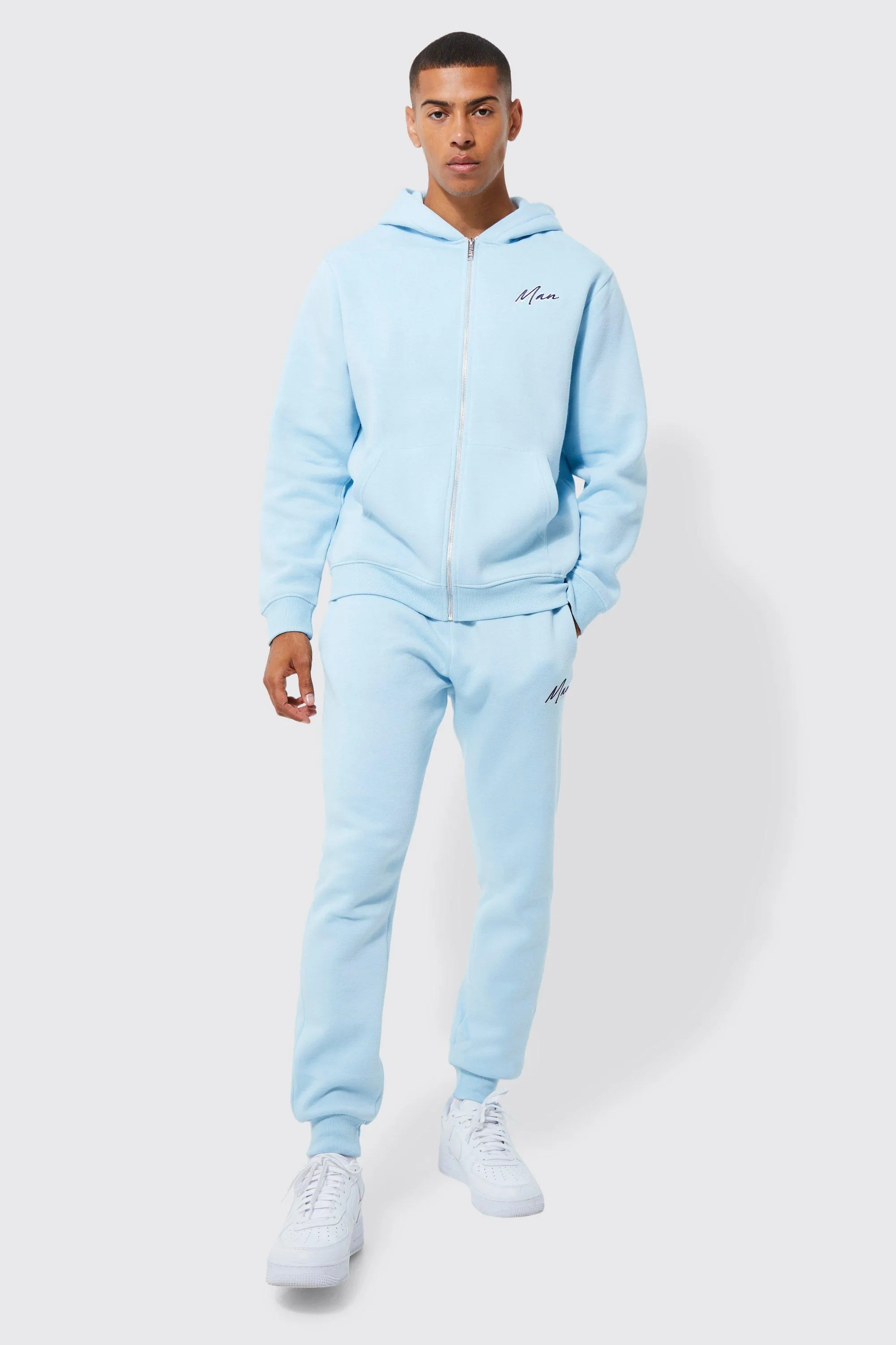 Lightweight Man Zip Through Hooded Tracksuit