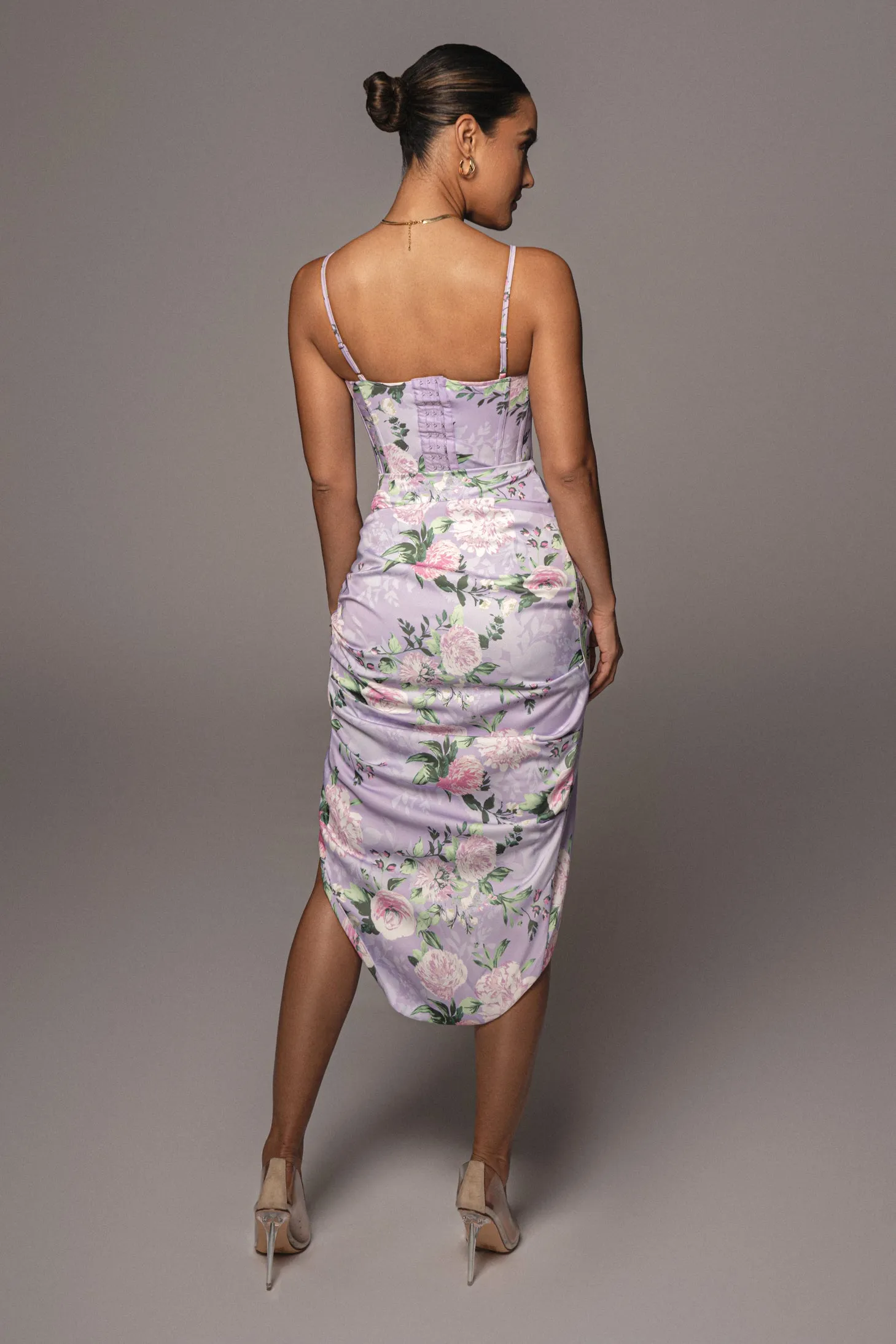 Lilac Emielle Satin Skirt
