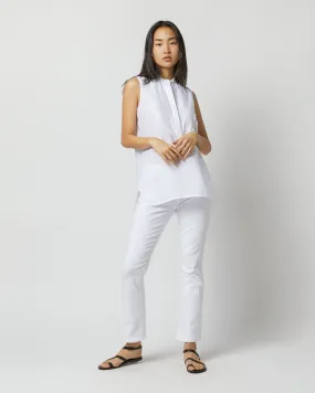 LINDSEY TUNIC IN WHITE SAHARA LINEN