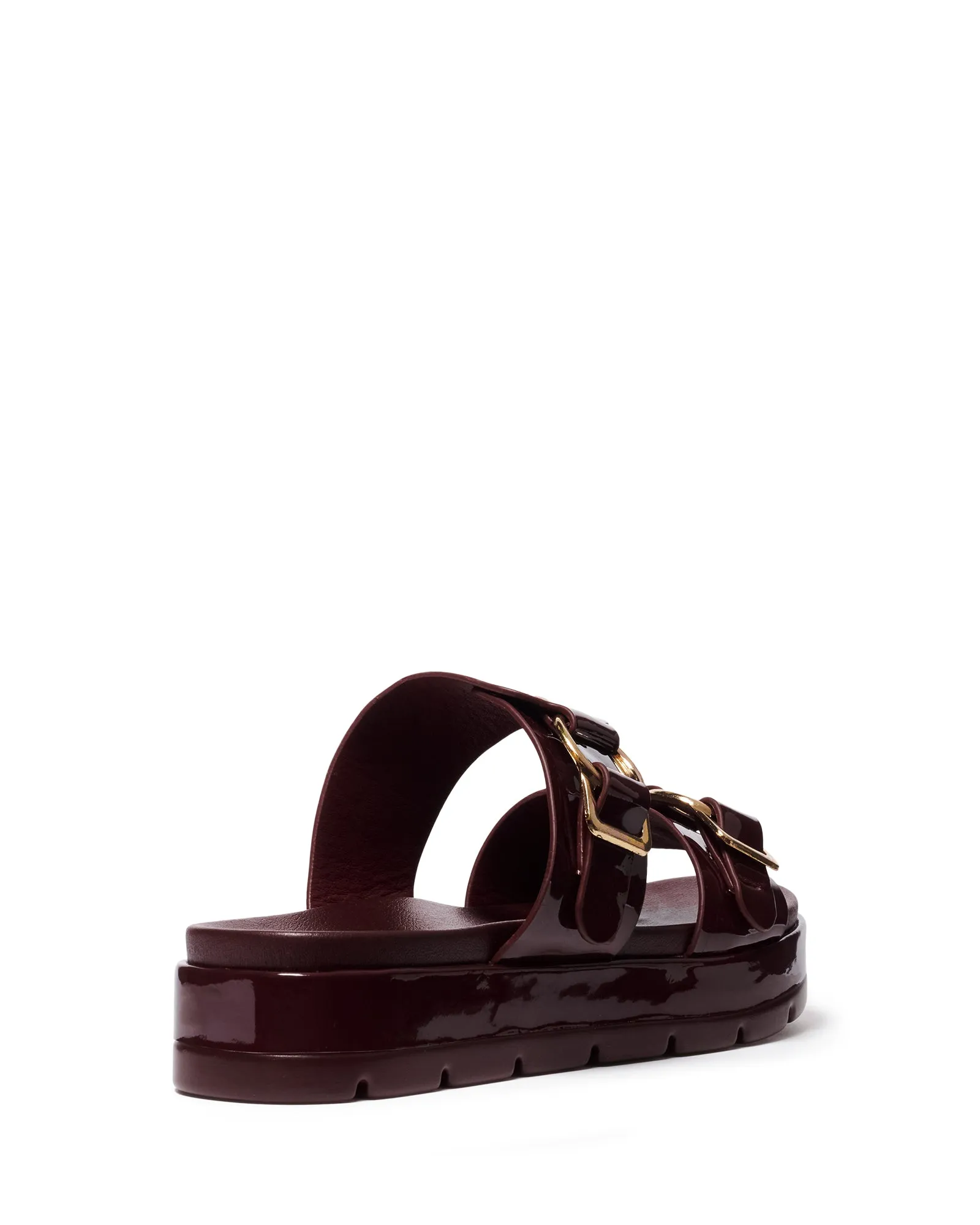 Litmus Flatform Sandals Cherry Patent