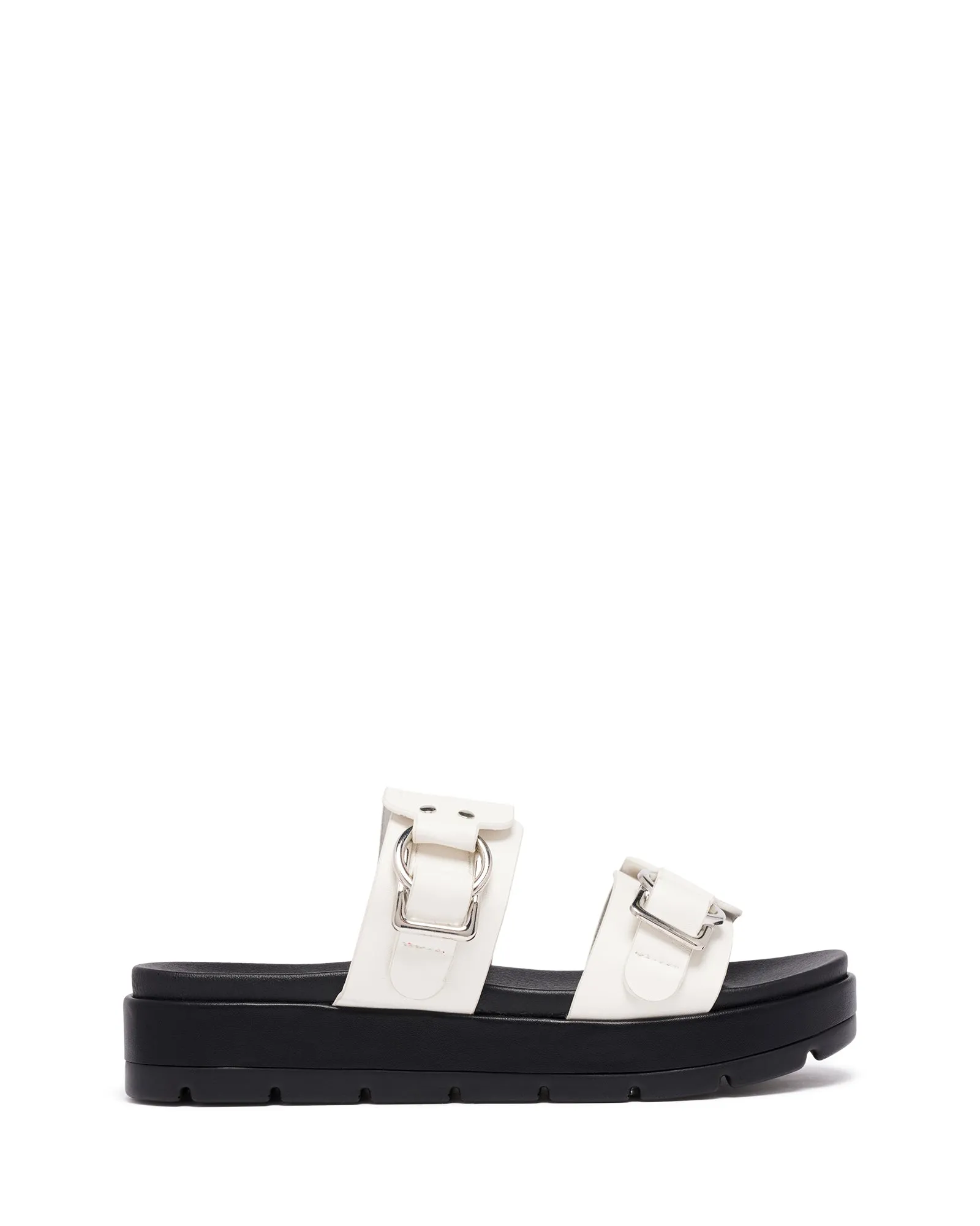 Litmus Flatform Sandals White