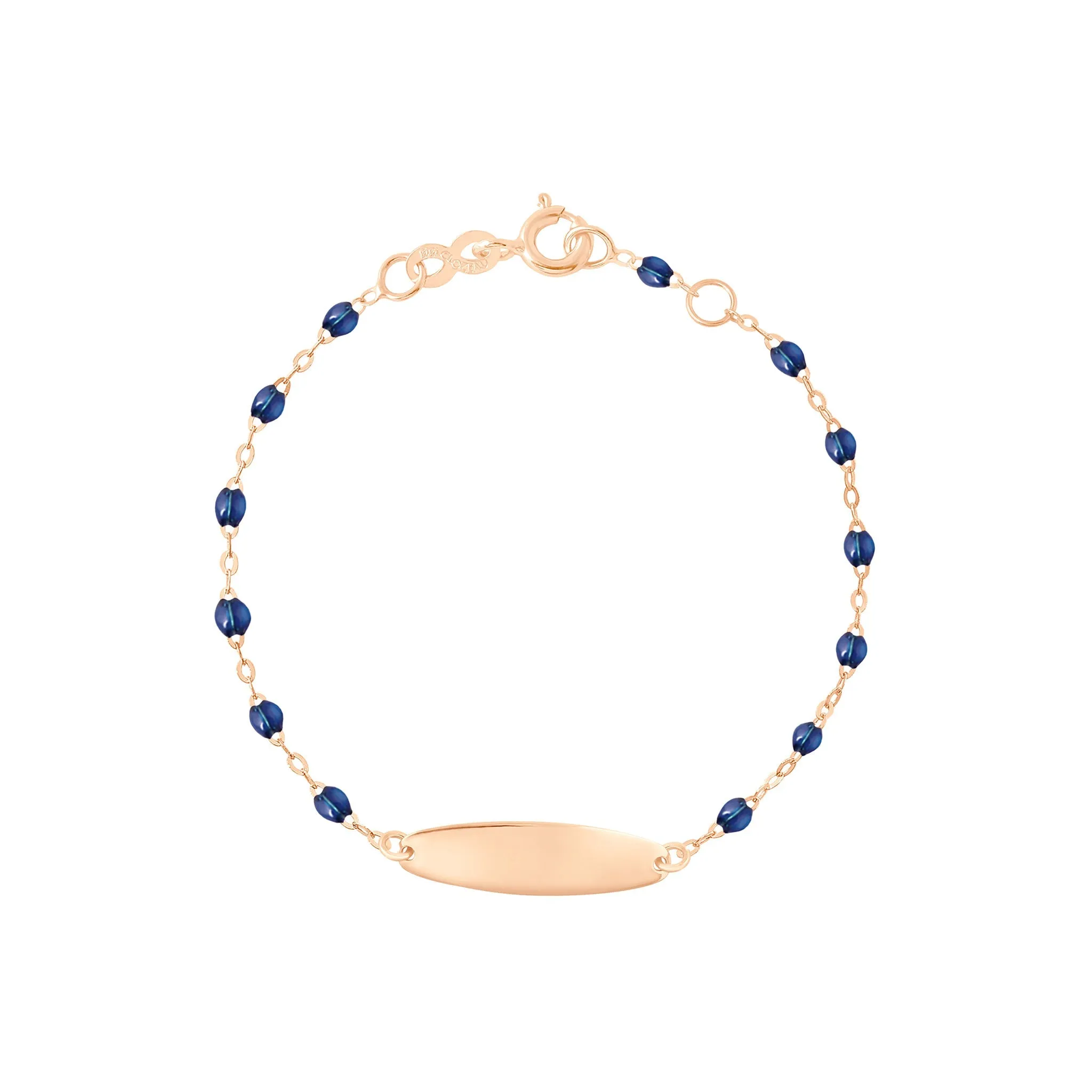 Little Gigi Lapis bracelet, Oval plaque, Rose Gold, 5.9