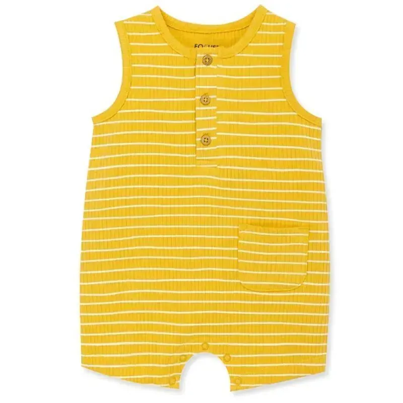 Little Me - Baby Boy Focus Kids Sunrays Rib Romper