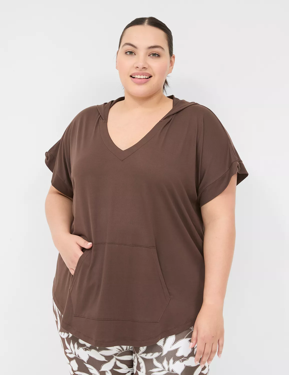 LIVI Knot-Sleeve Recycled LIVI Soft Hooded Tunic