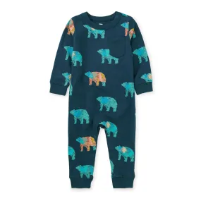 Long Sleeve Pocket Baby Romper - Degas Bears - FINAL SALE