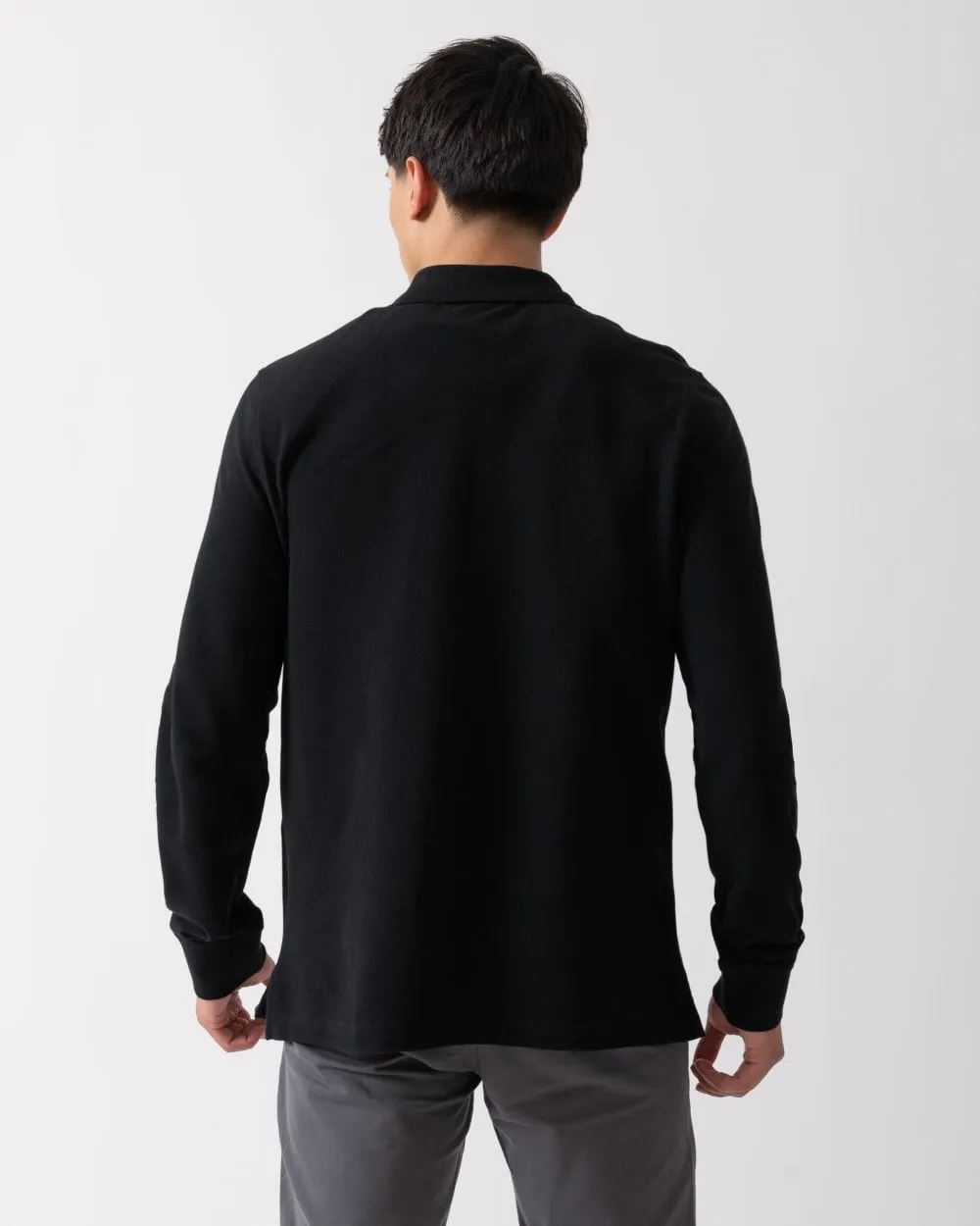 Long Sleeved Mens Essentials Polo