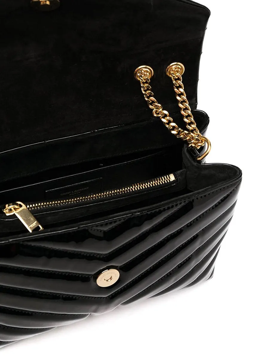 Loulou Small Bag in Matelasse 'Y'  Patent Leather