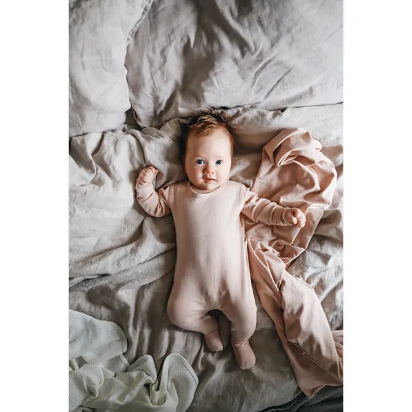 Lovely Littles Cotton Romper & Bonnet Bundle, Blush
