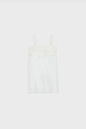 Low ClassicWhite Cotton Sleeveless Top