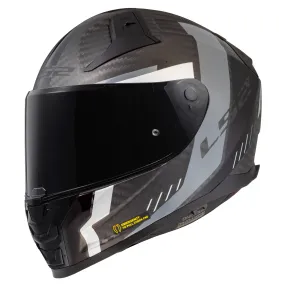 LS2 FF811 Vector II Carbon Grid Helmet - Black/Grey