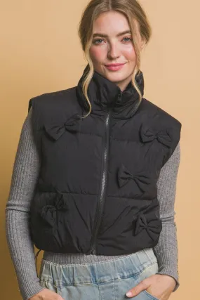 Lulu Bow Puffer Vest