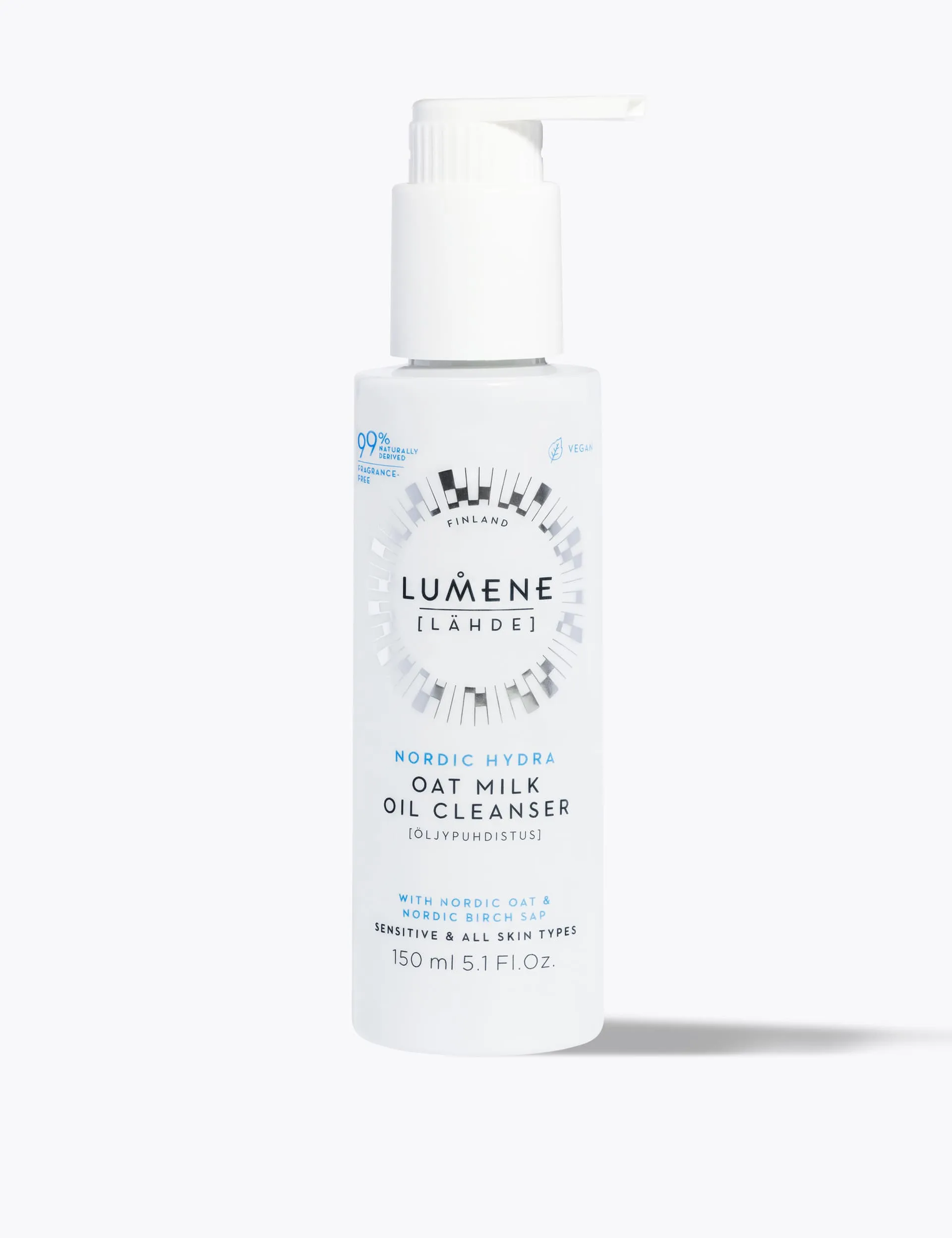 Lumene Womens Mens Nordic Hydra [Lähde] Oat Milk Oil Cleanser 150ml