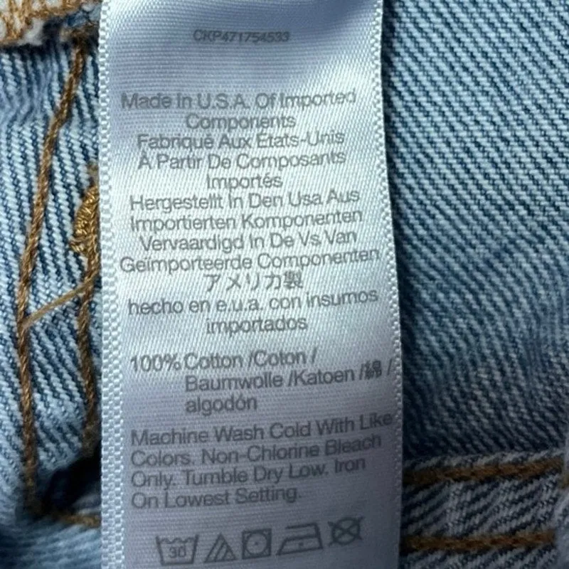 Madewell The Slouchy Boy Jean Blue Denim Straight Leg Medium Wash Jeans Size 23