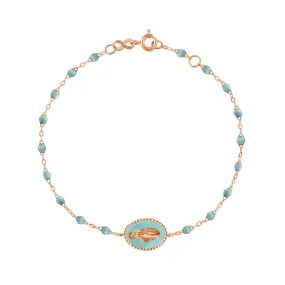 Madone resin charm Classic Gigi Iceberg bracelet, Rose Gold, 6.7