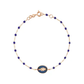 Madone resin charm Classic Gigi Lapis bracelet, Rose Gold, 6.7