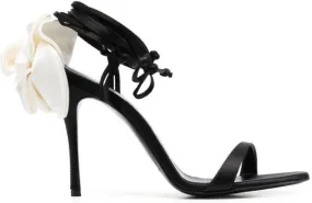 Magda Butrym 105mm flower-appliqué sandals Black
