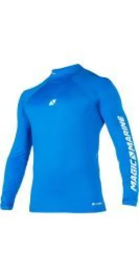Magic Marine Cube Mens L/S Rash Vest 2021 - Blue