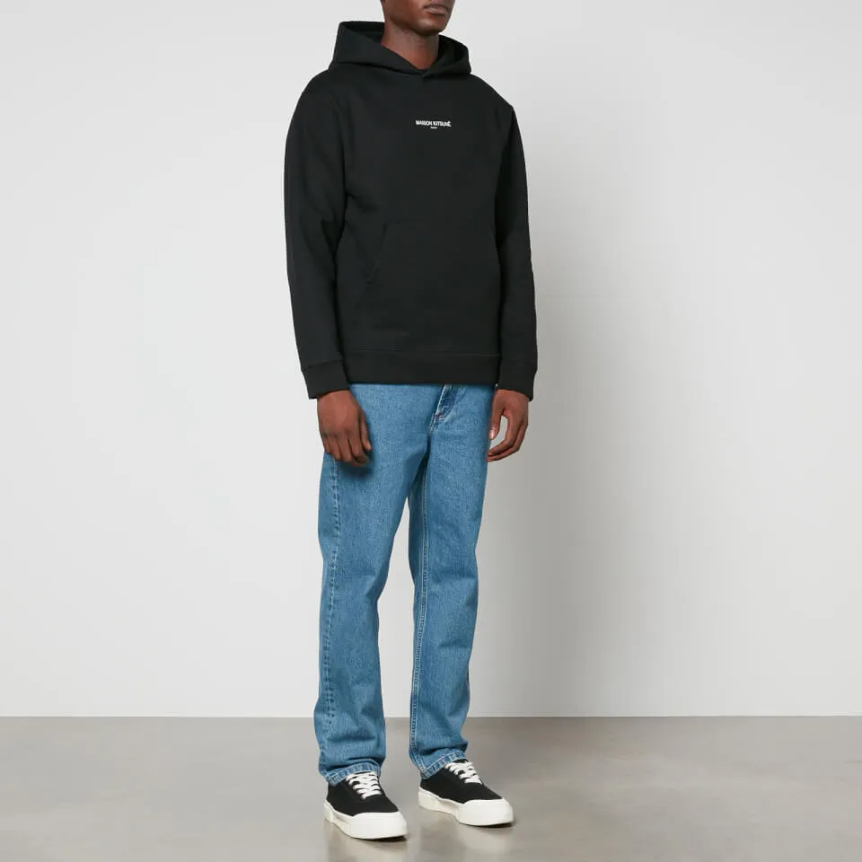 Maison Kitsuné Logo-Embroidered Cotton-Blend Jersey Hoodie - S | Coggles