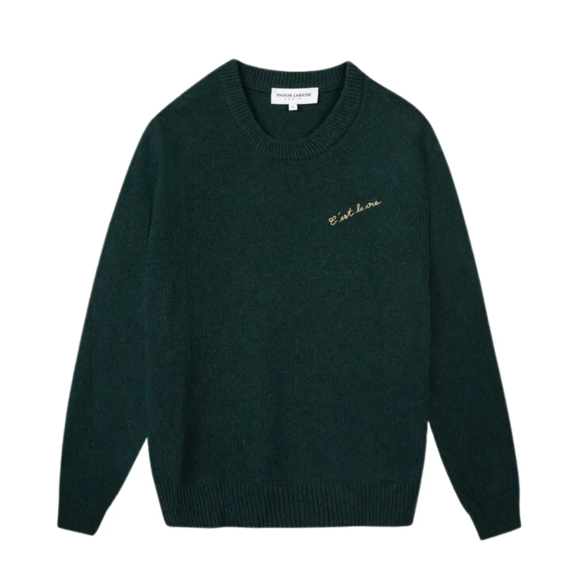 Maison Labiche   Choiseul C'Est La Vie Wool Sweater Alpine Green (women)