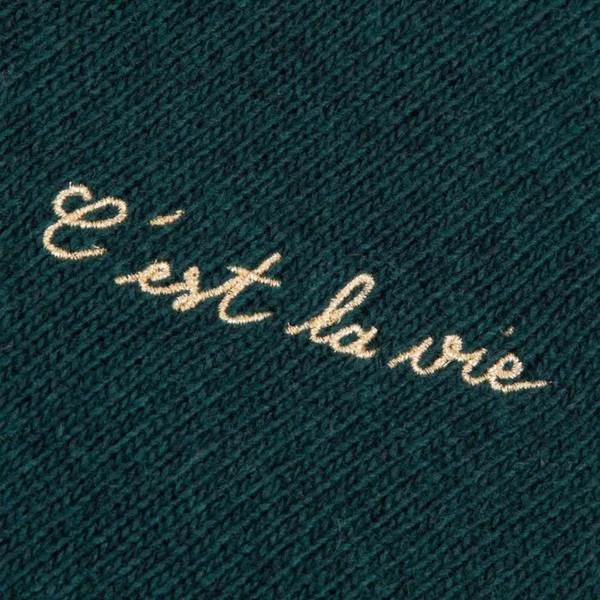 Maison Labiche   Choiseul C'Est La Vie Wool Sweater Alpine Green (women)