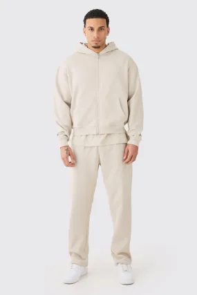 Man Signature Boxy Zip Through Hooded Tracksuit