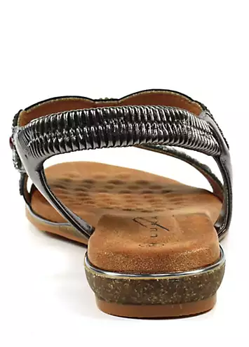 Marca Pewter Sandals by Lunar | Look Again