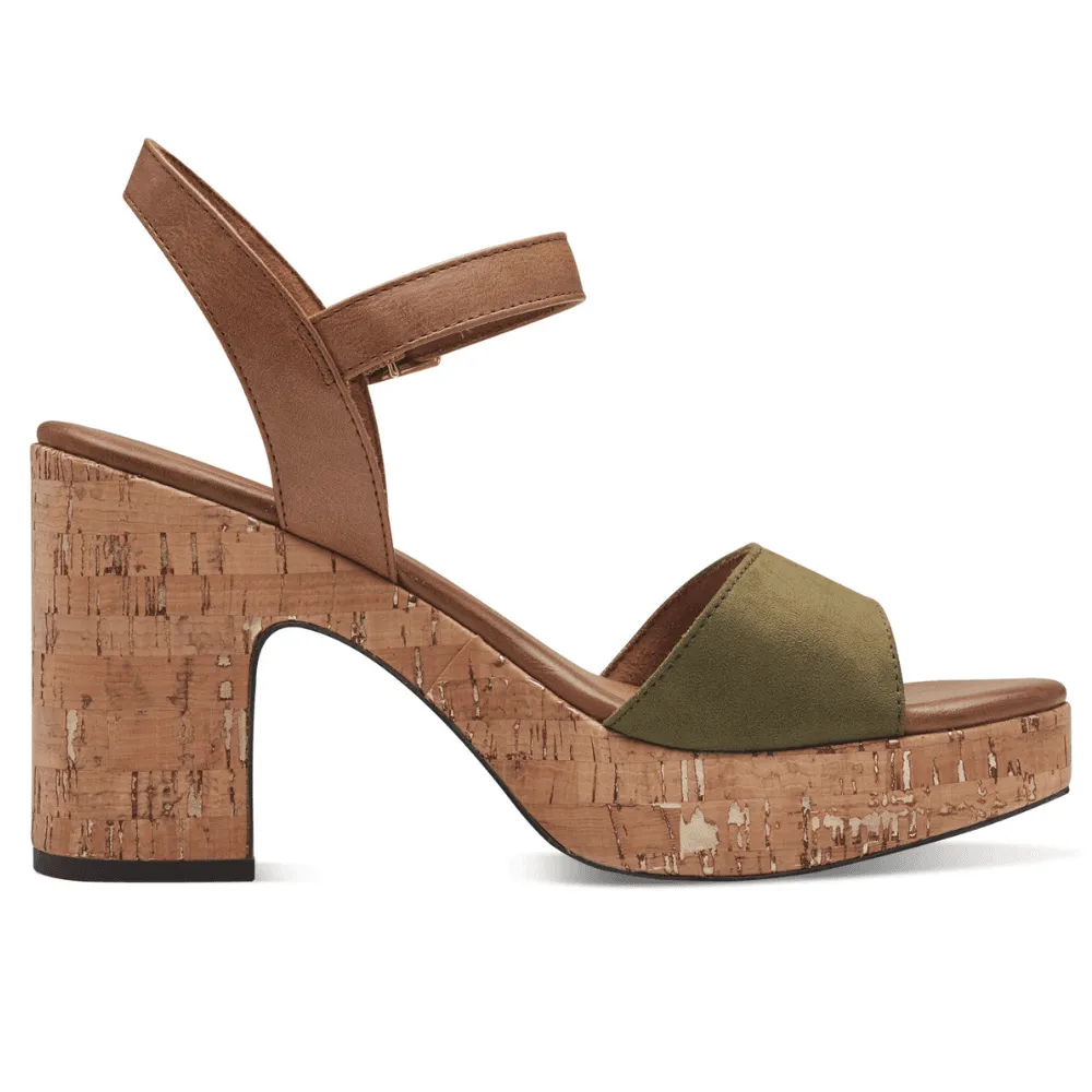 Marco Tozzi 28008 Fern Green Cork Heeled Sandals