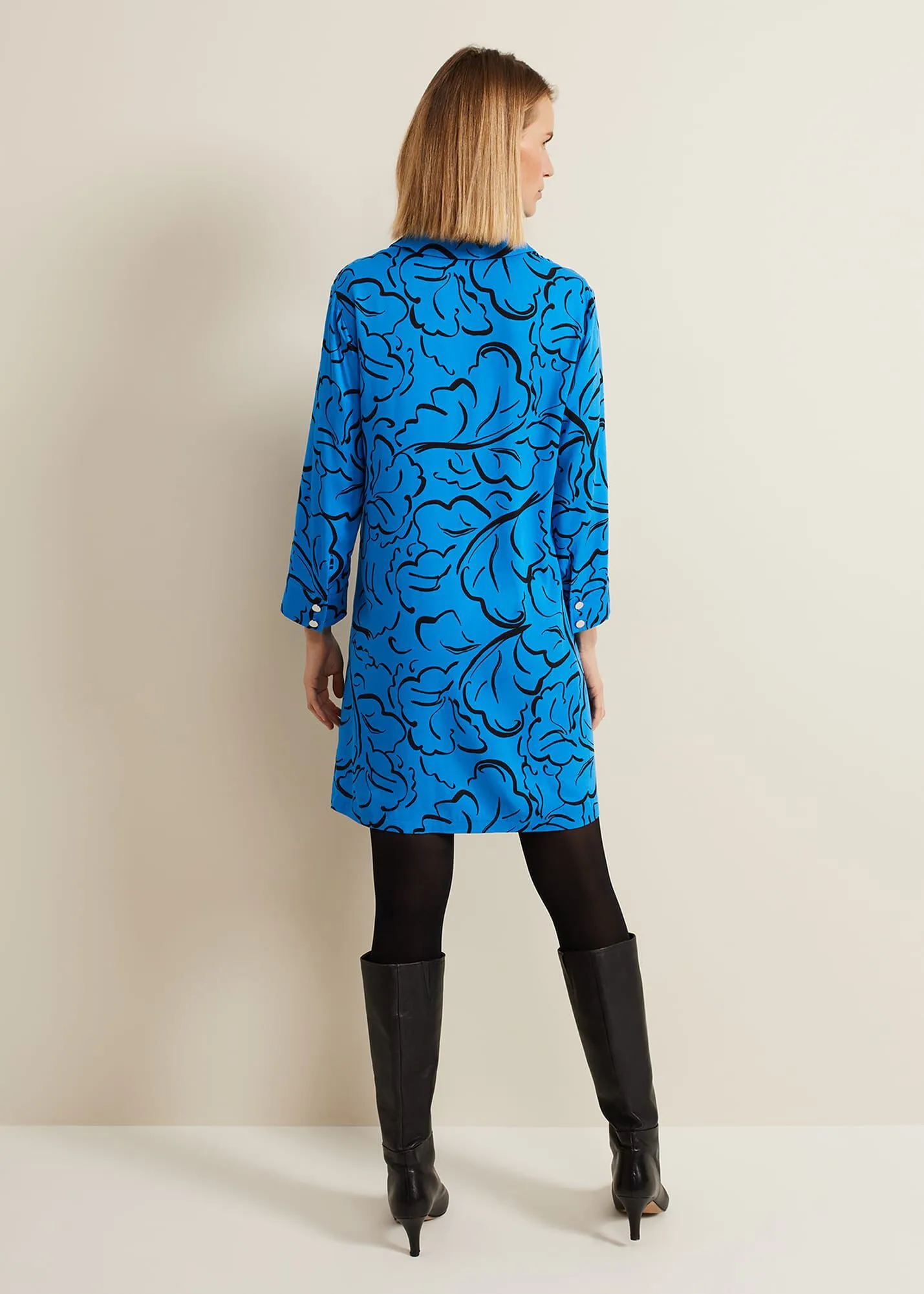 Marina Leaf Print Tunic Dress