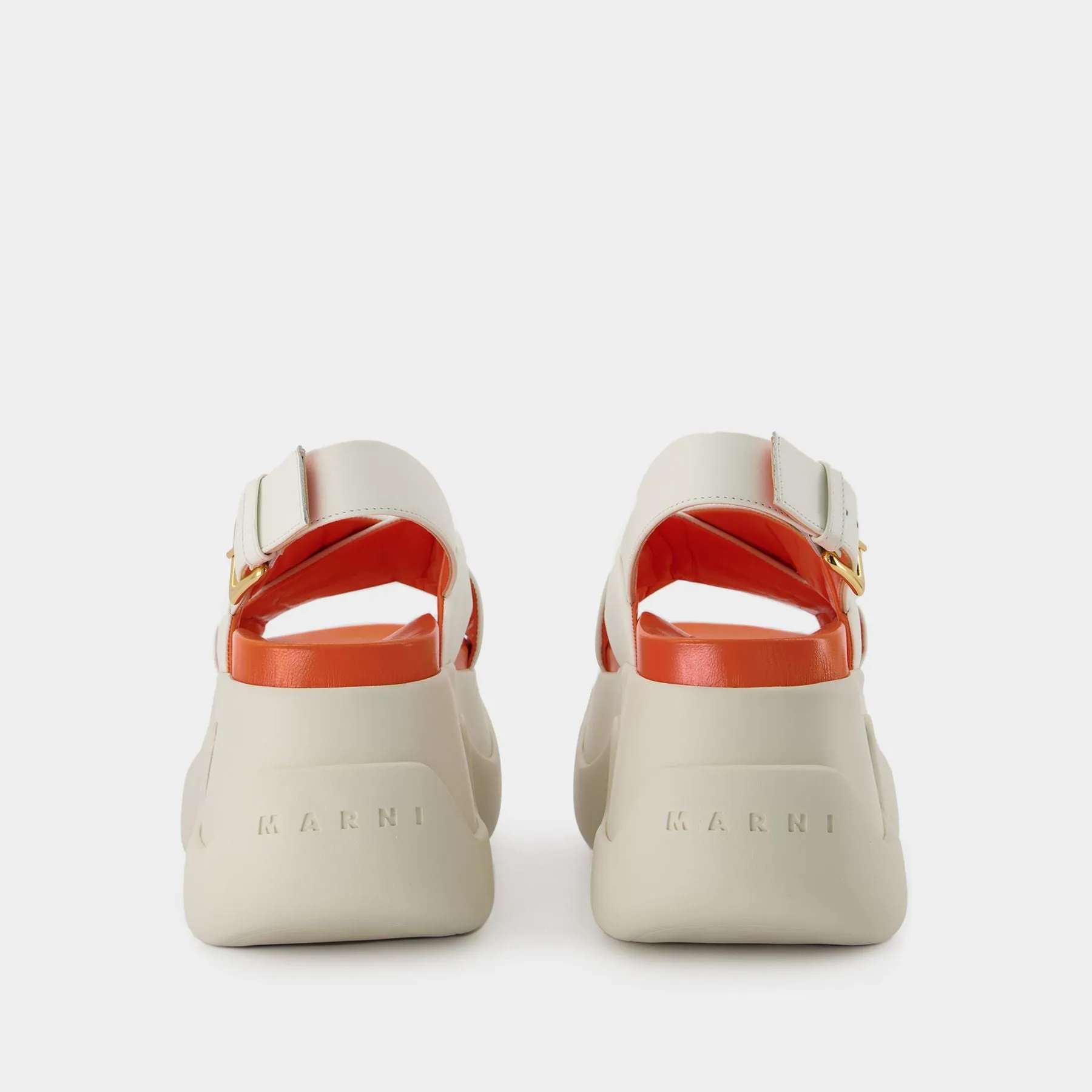 Marni  Fussbett Platform Sandals - Marni - White - Leather