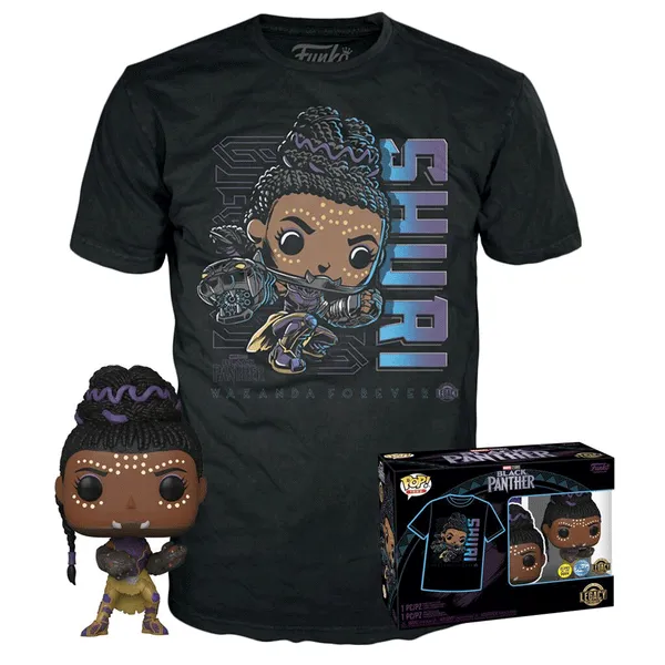 Marvel Black Panther Shuri (Glow in the Dark) Pop! Vinyl and Tee Set