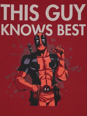 Marvel Deadpool Red Slogan Short Pyjamas | Men | George at ASDA