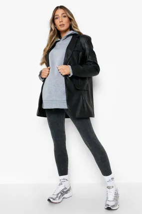 Maternity Acid Wash Over The Bump Legging
