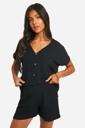 Maternity Crinkle Pull On Shorts