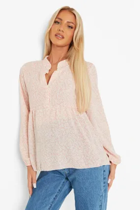 Maternity Ditsy Floral Smock Top