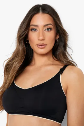 Maternity Soft Contrast Seam Nursing Bra