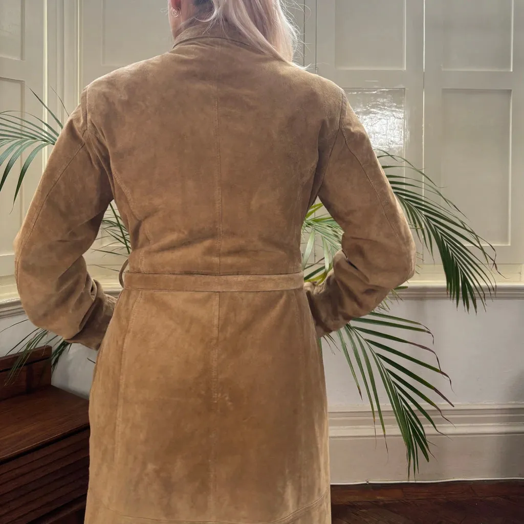Max & Co Suede Jacket - Small Beige Suede