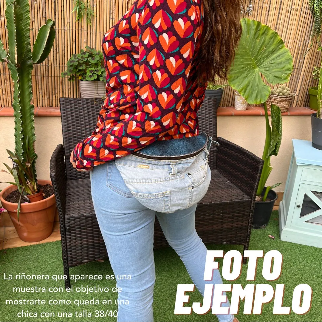 Maxi Retro Chic  Jeans Recycled  · Edición Limitada · Pieza nica Núm. 12740