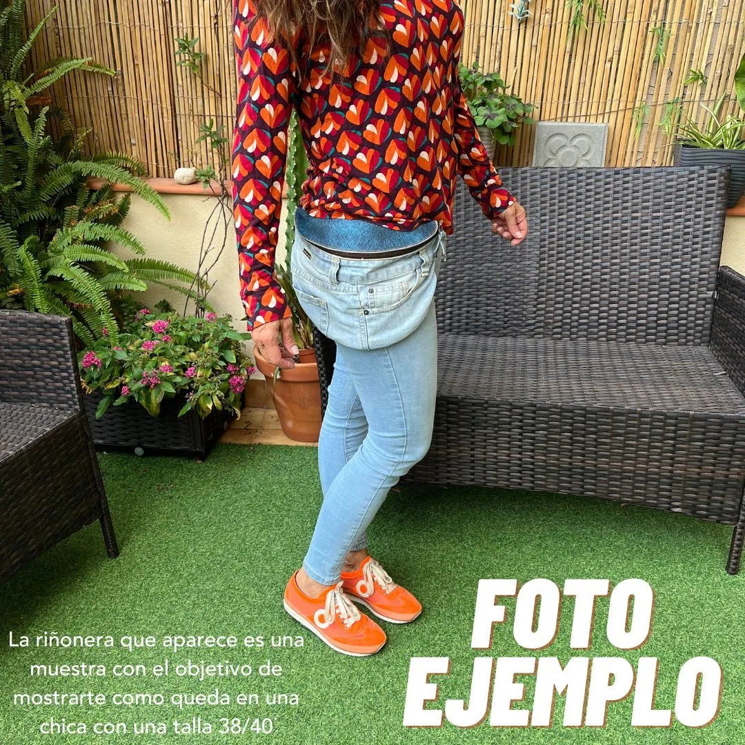 Maxi Retro Chic  Jeans Recycled  · Edición Limitada · Pieza nica Núm. 12740