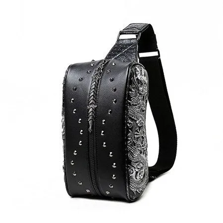 Mbluxy Personality men's chest bag shoulder