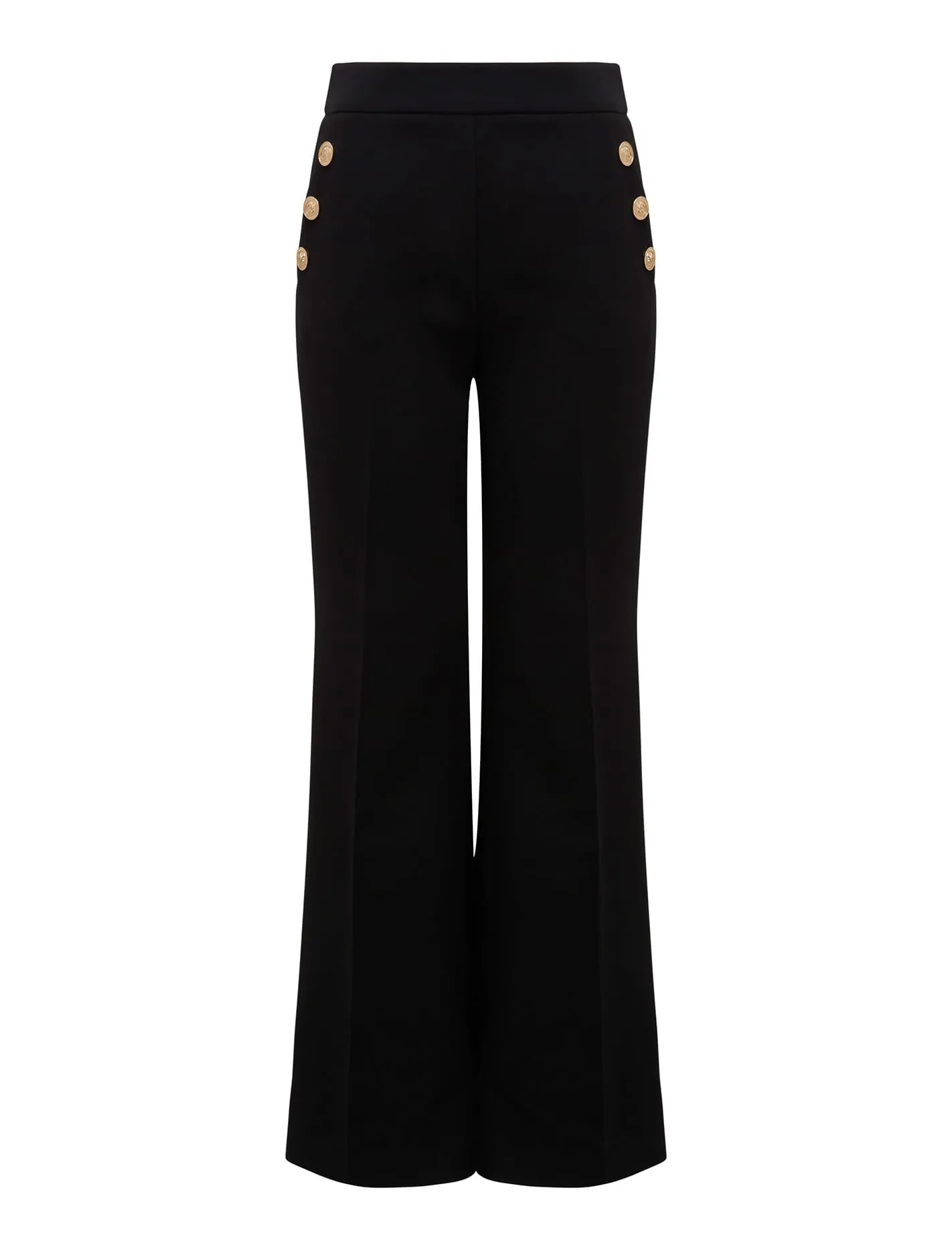 Megan Button Wide-Leg Pants