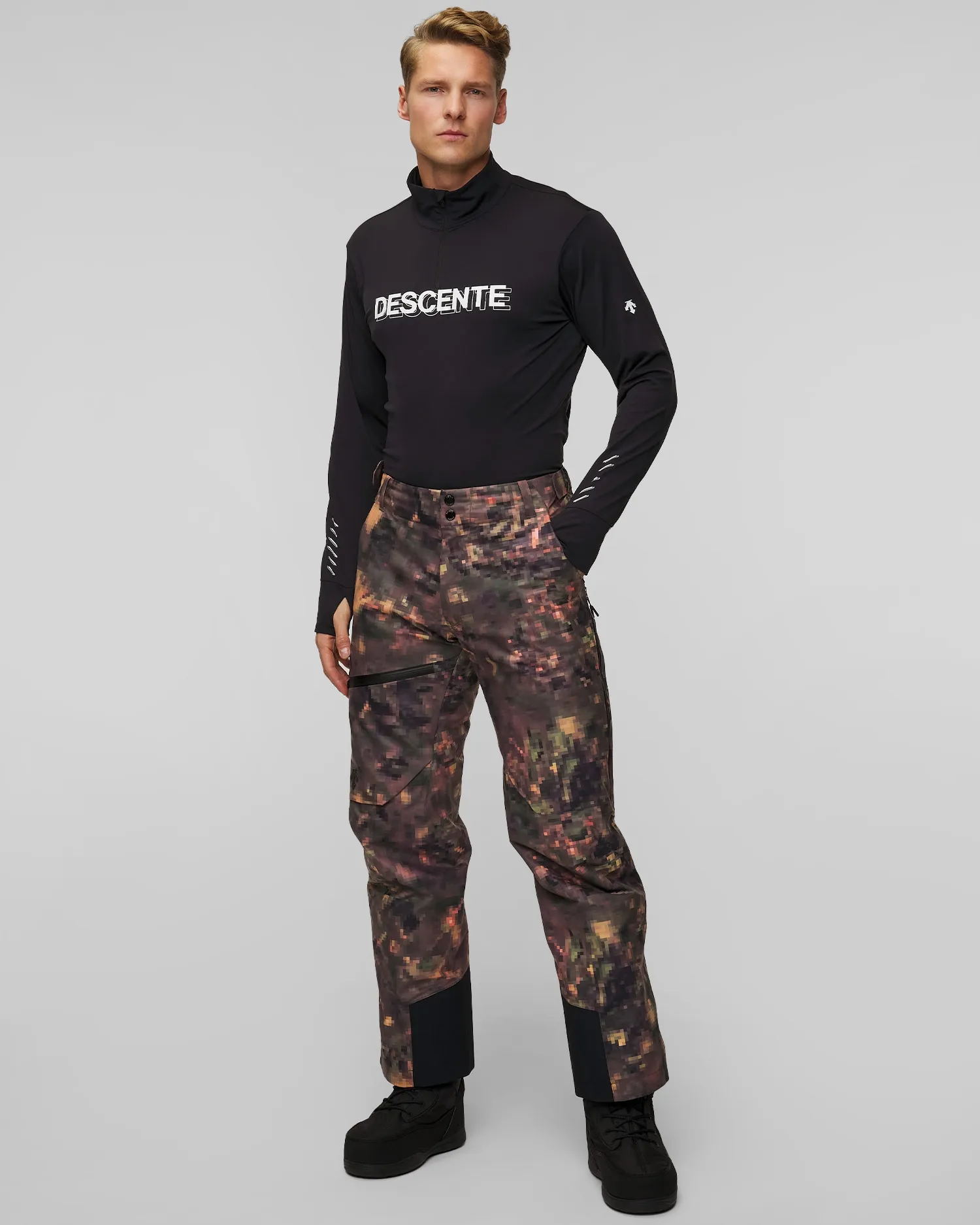 Men's insulated ski trousers Descente Light DWMYGD90-cop