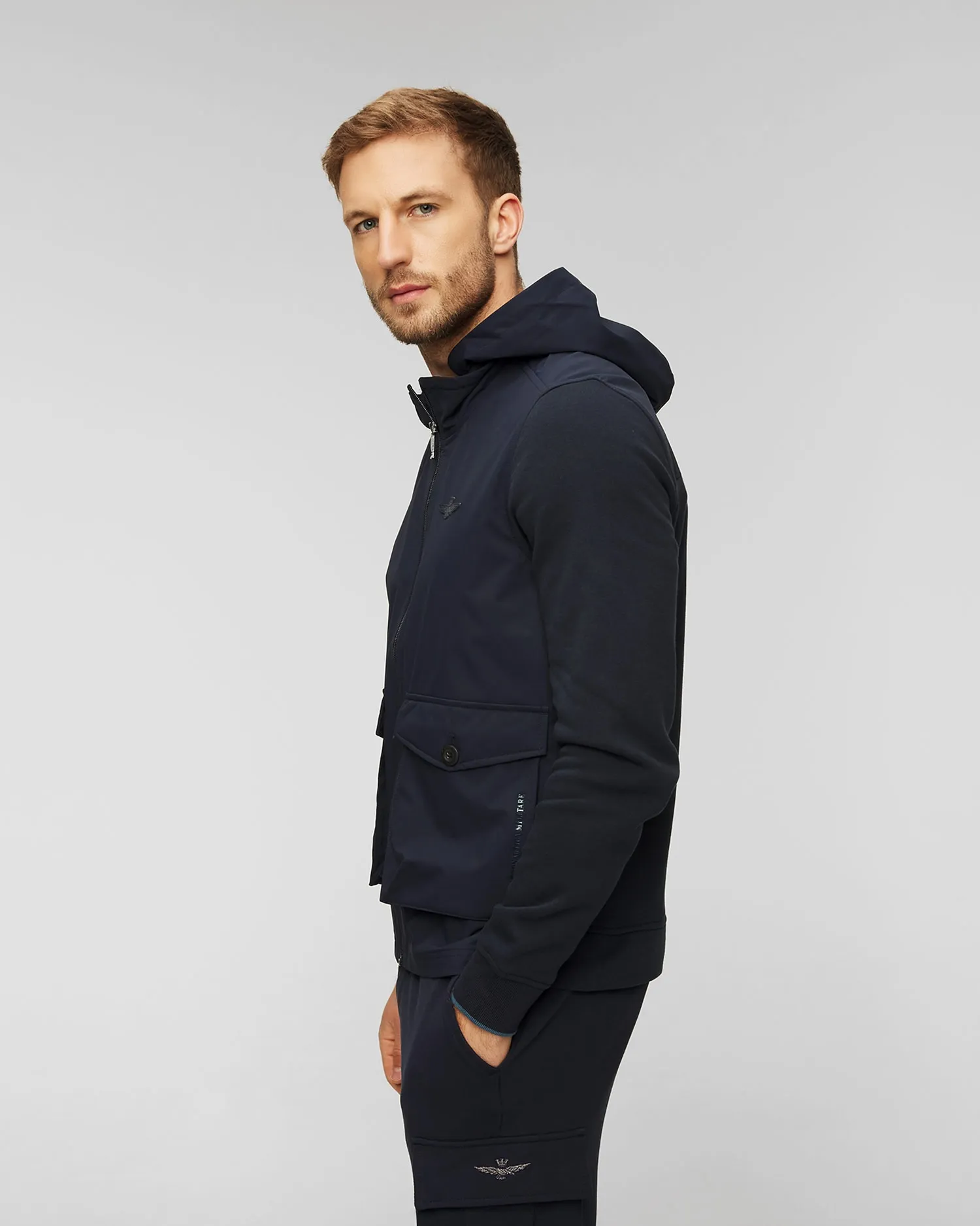 Men's navy blue hybrid jacket Aeronautica Militare 232af456f514-8358