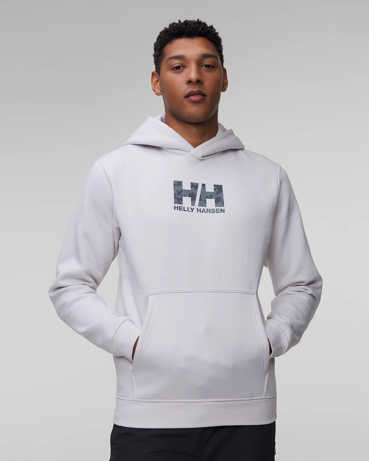 Men's white Helly Hansen Cotton Fleece Graphic Hoodie 54158-823