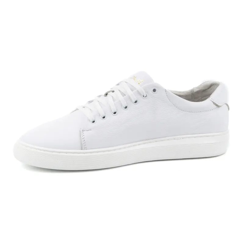 Men's leather sneakers POLBUT 2127 white