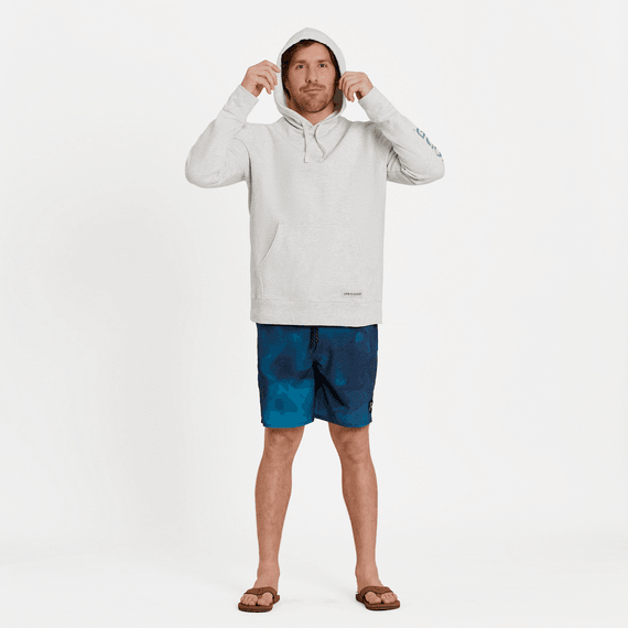 Men's Retro Palms Sun Simply True Fleece Hoodie