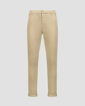 Men’s beige linen trousers Dondup UP235LS0004UBM5-18